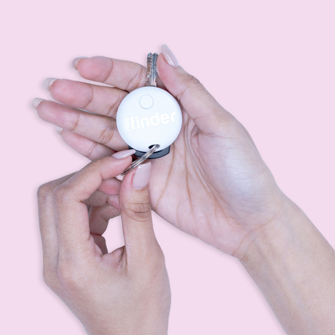 Mila Finder - Smart Tracker, Bluetooth & Key Finder iDevice AirTag & Keychain - White